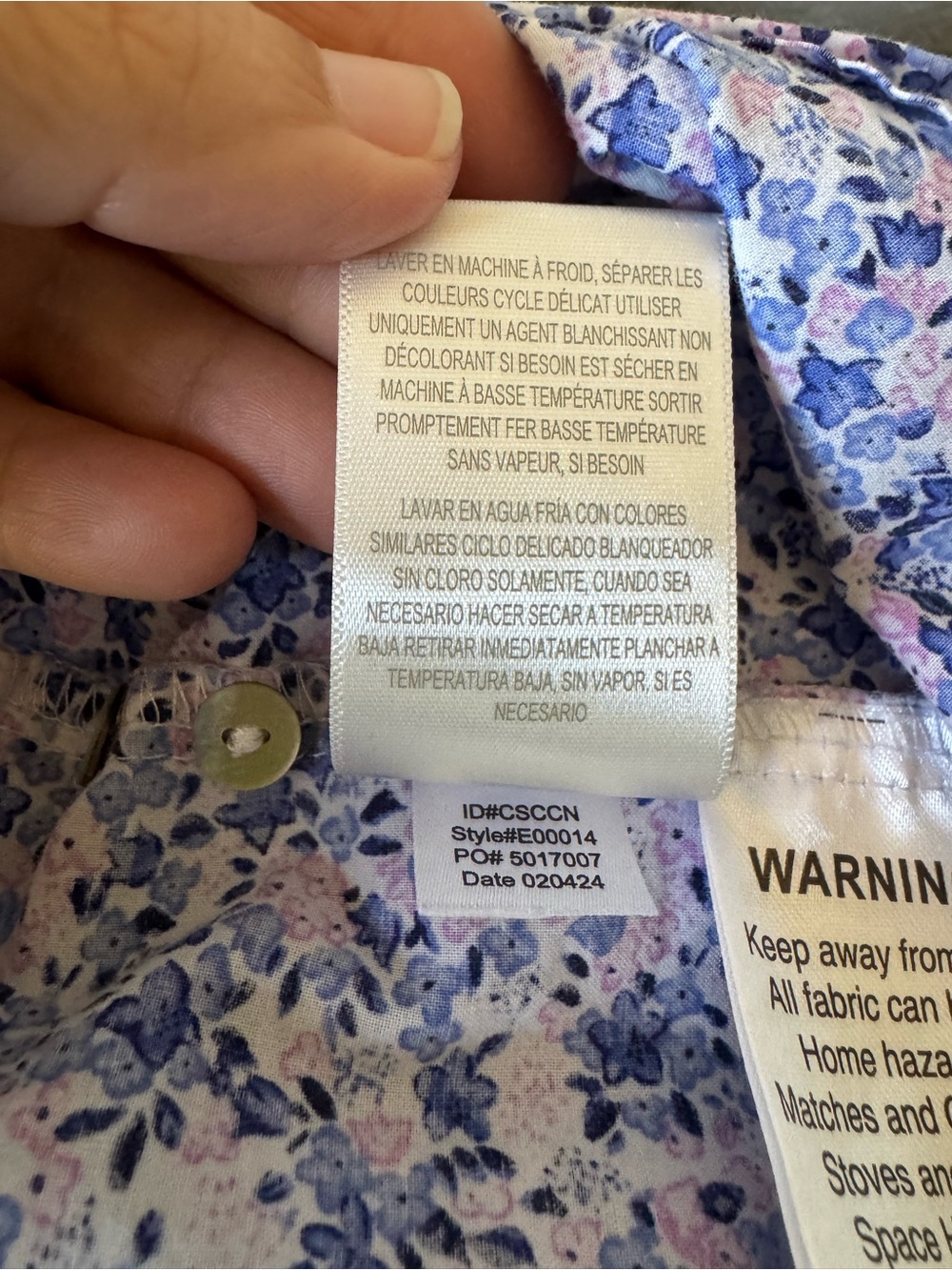 Eileen West XL 100% Cotton Floral Nightgown Lace Ribbon Trim Button Front - Picture 11 of 13